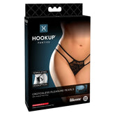 * 5% OFF! * HOOKUP PANTIES CROTCHLESS PLEASURE PEARLS - FITS S-L